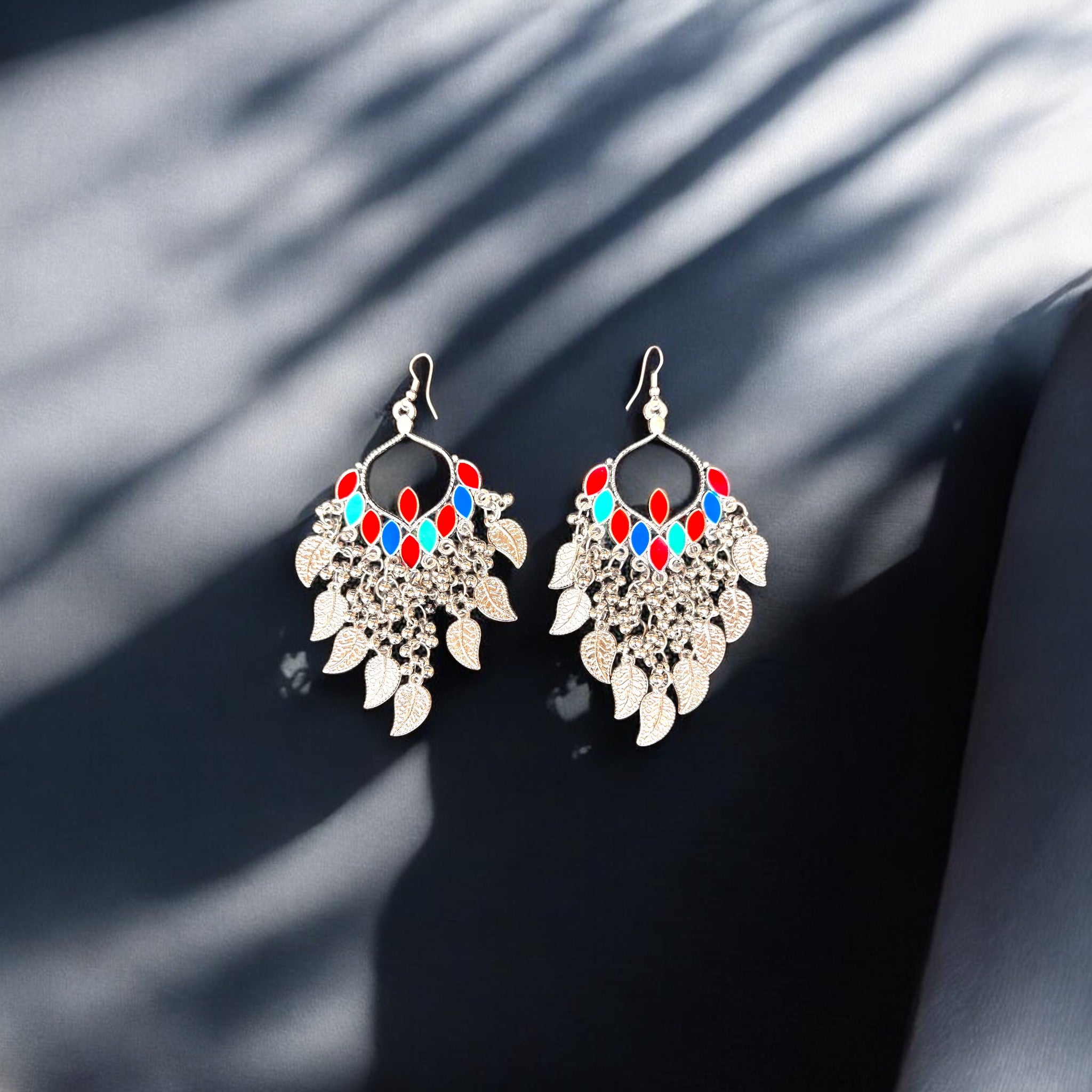 Silver Boho Statement Earrings