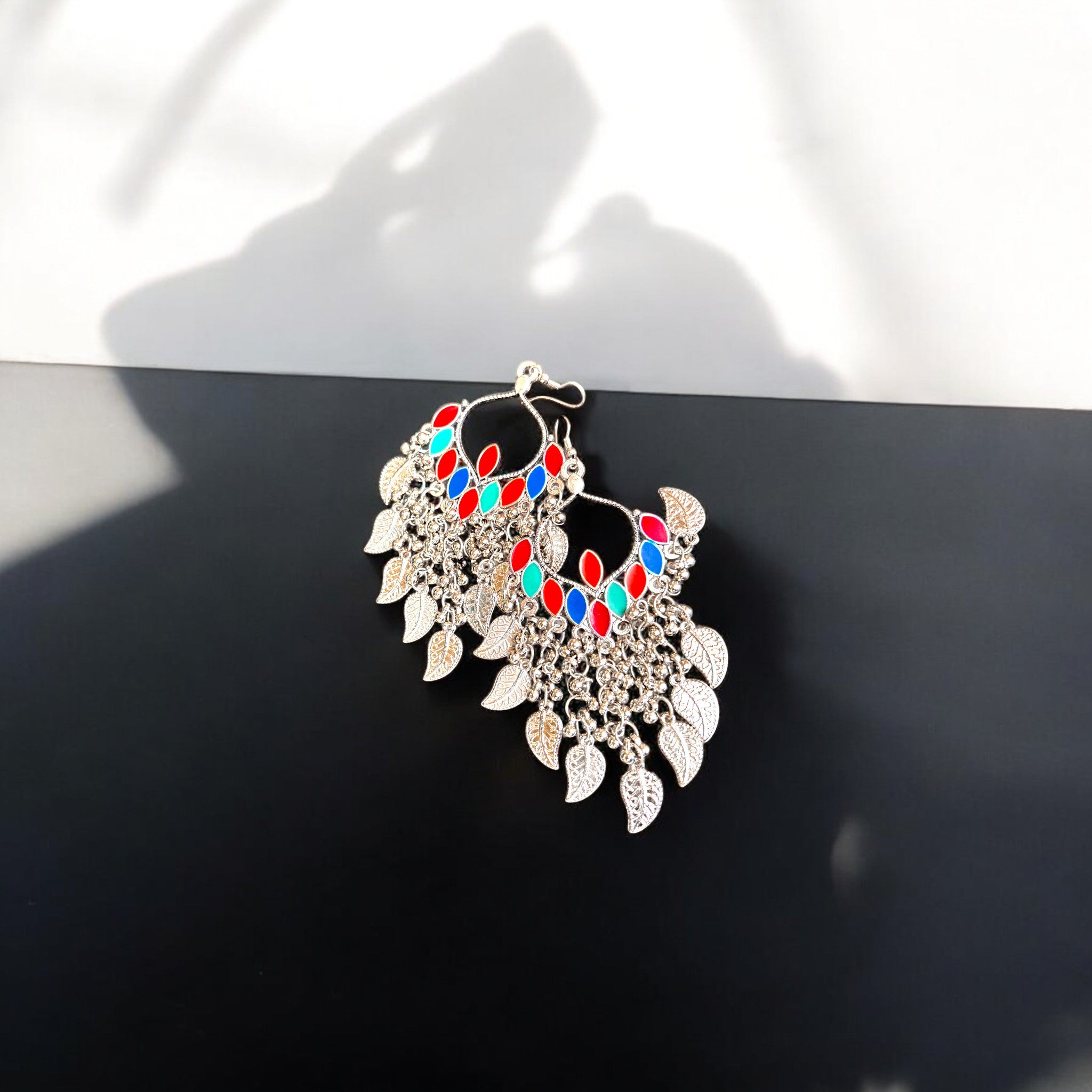 Silver Boho Statement Earrings