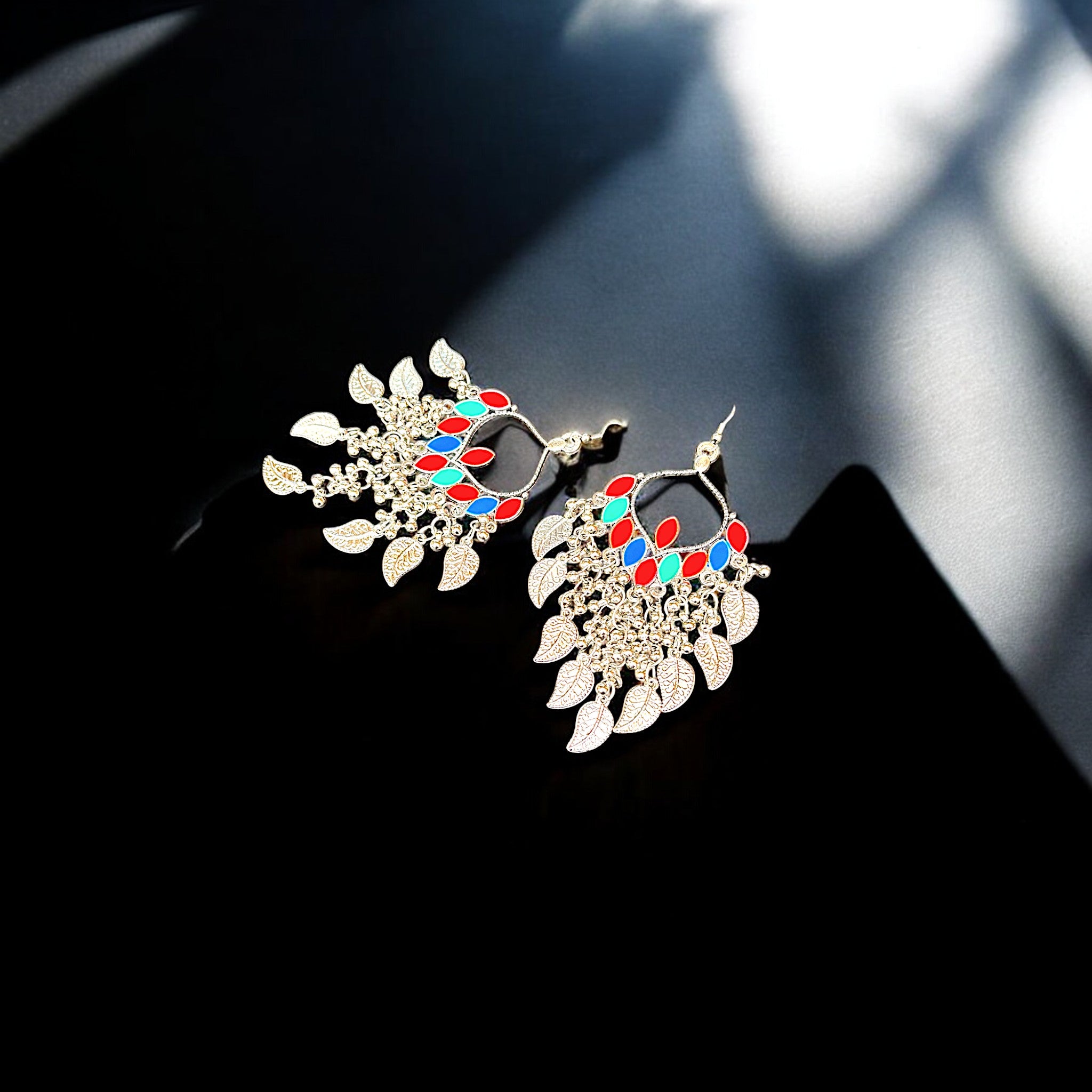 Silver Boho Statement Earrings