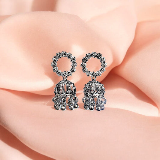 Floral Hoop Chandbali Earrings
